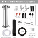 Stainless Steel Dual Tap Kegerator Beer Dispenser
