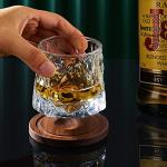 Whiskey Glasses Set with Coasters - 2 pcs