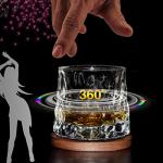 Whiskey Glasses Set with Coasters - 2 pcs