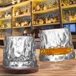 Whiskey Glasses Set with Coasters - 2 pcs