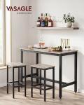 VASAGLE Industrial Bar Table Set with Stools