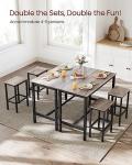 VASAGLE Industrial Bar Table Set with Stools