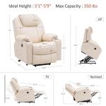 MCombo Heated Massage Recliner Chair with USB Ports