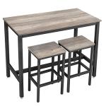 VASAGLE Industrial Bar Table Set with Stools