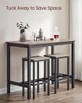 VASAGLE Industrial Bar Table Set with Stools