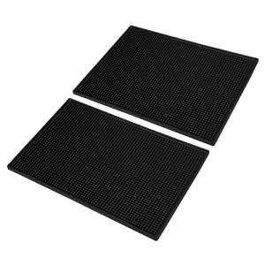 Non-Slip PVC Bar Mats - 2 Pack, Black