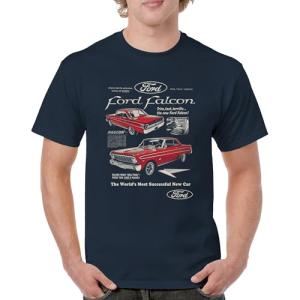 Ford Falcon Retro Muscle Car Graphic Tee - Navy