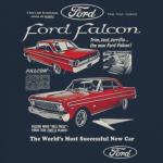 Ford Falcon Retro Muscle Car Graphic Tee - Navy