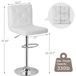 Modern Adjustable Bar Stools Set of 2