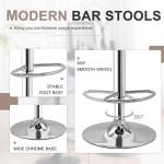 Modern Adjustable Bar Stools Set of 2