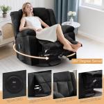 360° Swivel Rocker Recliner with Massage and USB