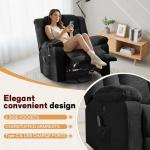 360° Swivel Rocker Recliner with Massage and USB