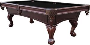 Playcraft 8' Espresso Slate Pool Table with Leather Pockets