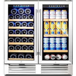 30 Inch Under Counter Beverage Cooler with Glass Doors