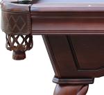 Playcraft 8' Espresso Slate Pool Table with Leather Pockets
