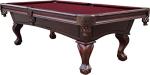 Playcraft 8' Espresso Slate Pool Table with Leather Pockets