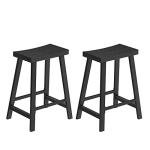 VASAGLE Industrial Bar Stools – Set of 2