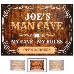 Custom Rustic Man Cave Sign - 10x14 Inches