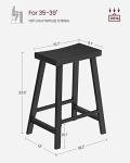 VASAGLE Industrial Bar Stools – Set of 2