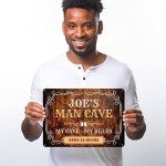Custom Rustic Man Cave Sign - 10x14 Inches