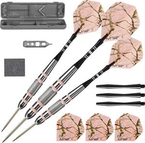 Fat Cat Pink Camo Steel Tip Darts Set