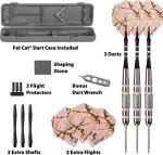 Fat Cat Pink Camo Steel Tip Darts Set