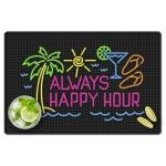 Always Happy Hour Tiki Bar Mat - 18x12