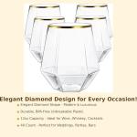 40 Pack Unbreakable Stemless Gold Rimmed Glasses
