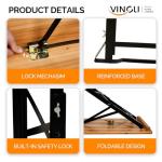 VINGLI 67" Folding Picnic Table with Umbrella Hole