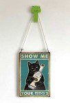 Funny Tito's Black Cat Man Cave Wall Art