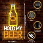 Hold My Beer Neon Sign for Man Cave