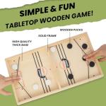 16-Inch Wooden Sling Puck Game for Families
