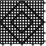 San Jamar Interlocking Bar Service Mat, Black