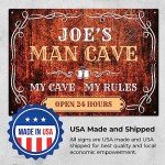 Custom Rustic Man Cave Sign - 10x14 Inches