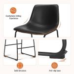 Set of 4 Modern Faux Leather Bar Stools
