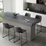 Set of 4 Modern Faux Leather Bar Stools