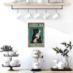 Funny Tito's Black Cat Man Cave Wall Art