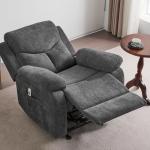 Dark Grey Rocker Recliner Chair with Massage