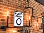 0 Fucks Given Vintage Metal Sign for Man Cave