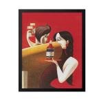 Vintage Liquor Poster - Retro Couple Drinking Print