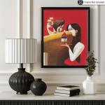 Vintage Liquor Poster - Retro Couple Drinking Print