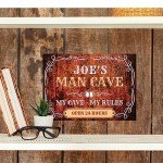Custom Rustic Man Cave Sign - 10x14 Inches