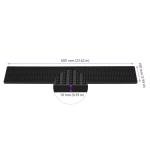 5 Pack Black Rubber Bar Mats for Drinks