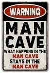 Funny Vintage Metal Man Cave Bar Sign