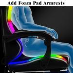 RGB Gaming Chair with Lumbar Massager and Footrest