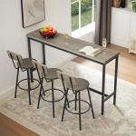 Elevon Industrial Bar Table Set with Stools