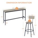 Elevon Industrial Bar Table Set with Stools