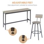 Elevon Industrial Bar Table Set with Stools