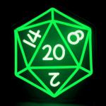 Neon Dice Sign for Game Room Decor