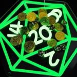 Neon Dice Sign for Game Room Decor
